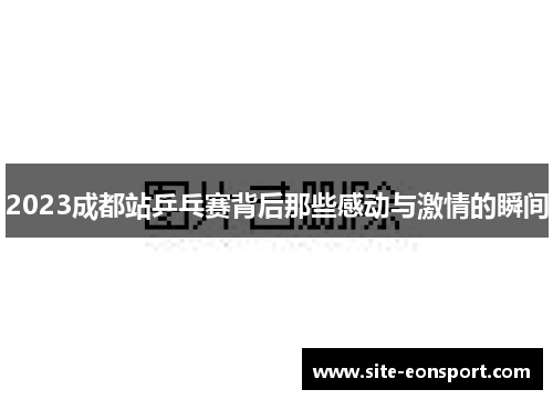 2023成都站乒乓赛背后那些感动与激情的瞬间